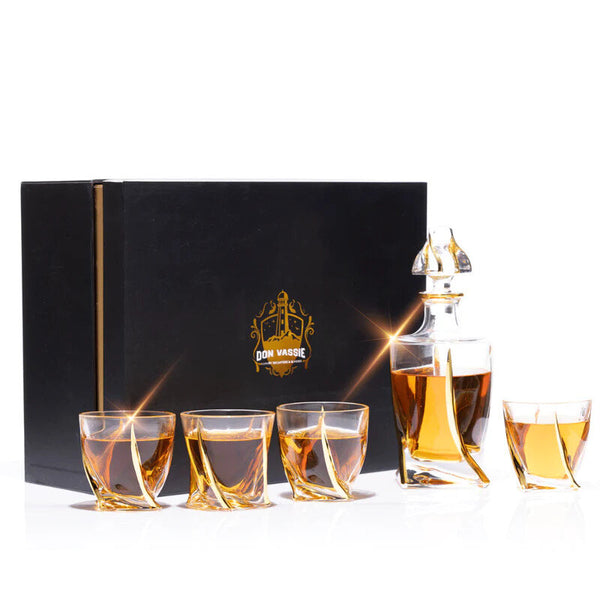 Gold Plated Crystal Decanters